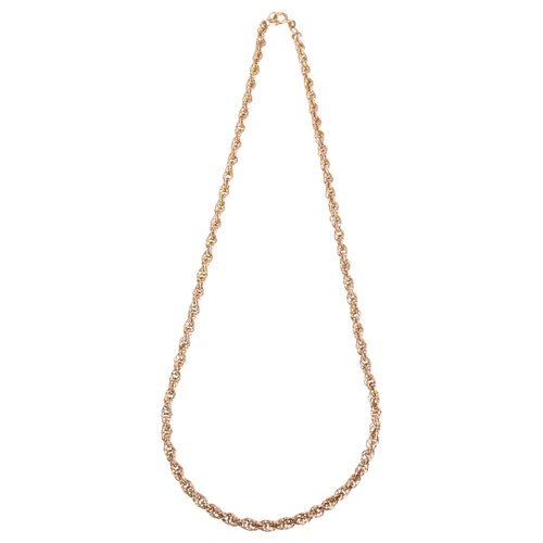 1239 - An Italian 9ct gold Prince of Wales link chain necklace, length 50cm, 19.3g