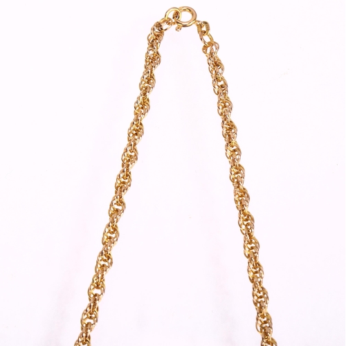 1239 - An Italian 9ct gold Prince of Wales link chain necklace, length 50cm, 19.3g