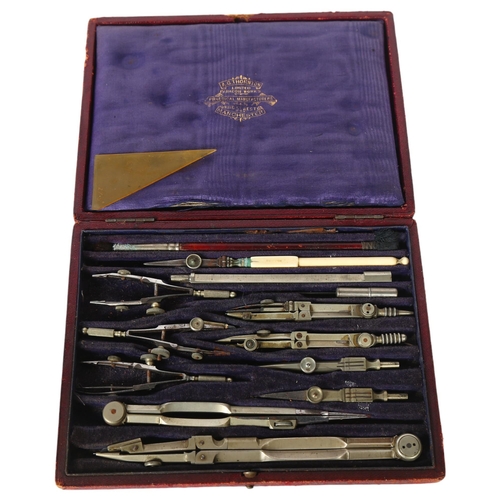 147 - A G THORNTON LTD MANCHESTER - an early 20th century cased draughtman's set