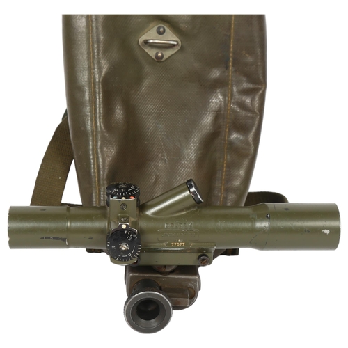 77 - Jungner military gun sight, length 24cm, with canvas case