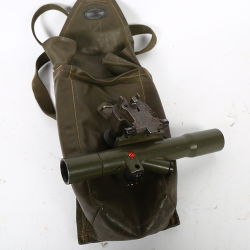 77 - Jungner military gun sight, length 24cm, with canvas case