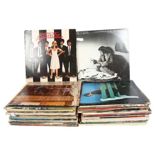 242 - A quantity of vinyl LP records, including various artists such as Bob Dylan, Boz Scaggs, Blondie, Bi... 