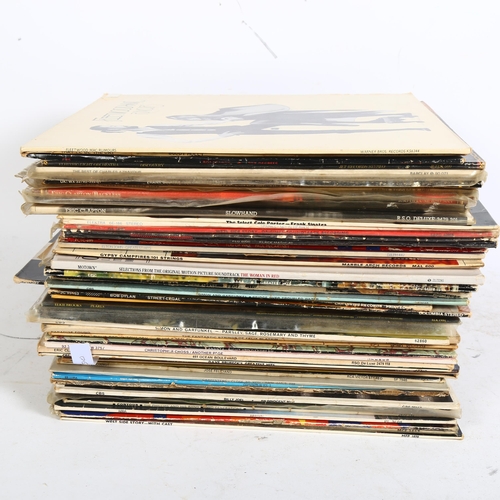 242 - A quantity of vinyl LP records, including various artists such as Bob Dylan, Boz Scaggs, Blondie, Bi... 