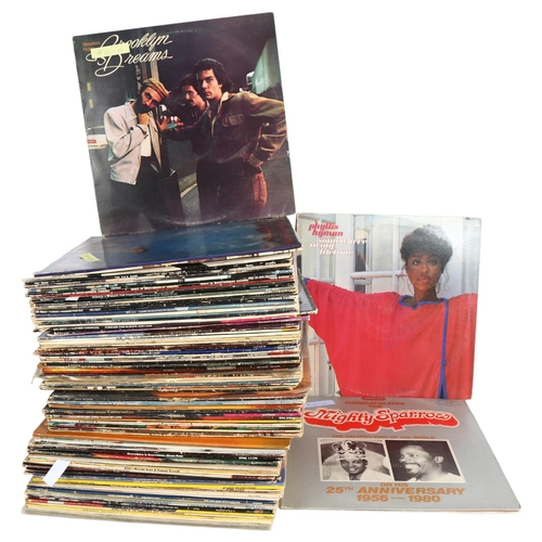 243 - A quantity of vinyl LPs, mostly funk and soul related in genre, including such artists as Bobby Woma... 