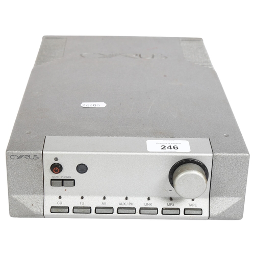 246 - A Cyrus 8BS integrated amplifier, silver, with power cable, serial no. CEPQ5045