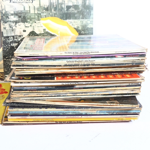 256 - A quantity of vinyl LPs, including Honeybus (Story), Neil Young, Bob Dylan, Stevie Wonder, Gordon Li... 