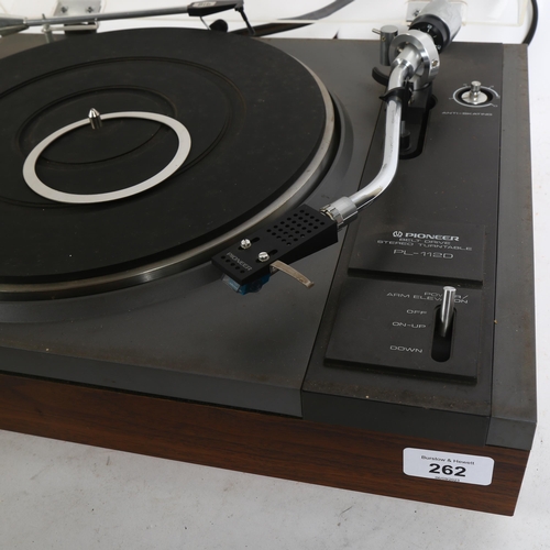 262 - PIONEER - a self-drive stereo turntable, model PL-1120, no mains cable included