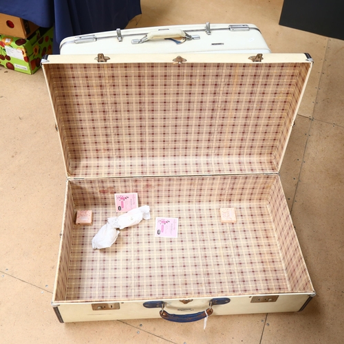 275 - A Vintage American Tourister hardshell suitcase, and a second Vintage Overpond hardshell suitcase, l... 