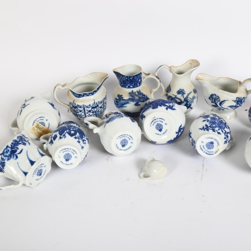 326 - A group of Royal Worcester, Compton & Woodhouse limited edition blue and white historic porcelain ju... 