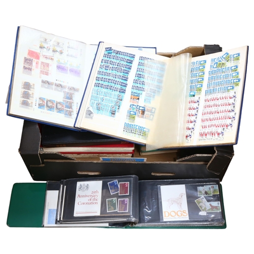 420 - A collection of various UK and worldwide stamp albums, including First Day Covers, stock book etc (b... 