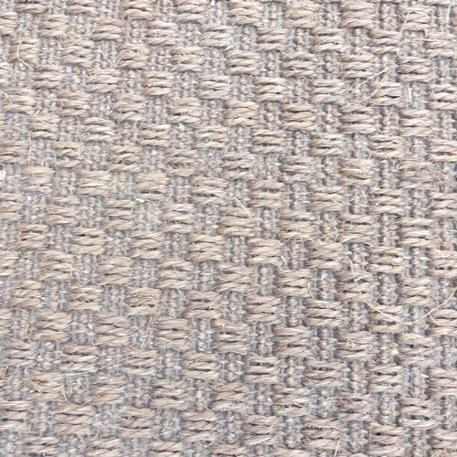 2728 - A large dark brown oriental design sisal carpet with deep cotton border, label for Crucial Trading. ... 