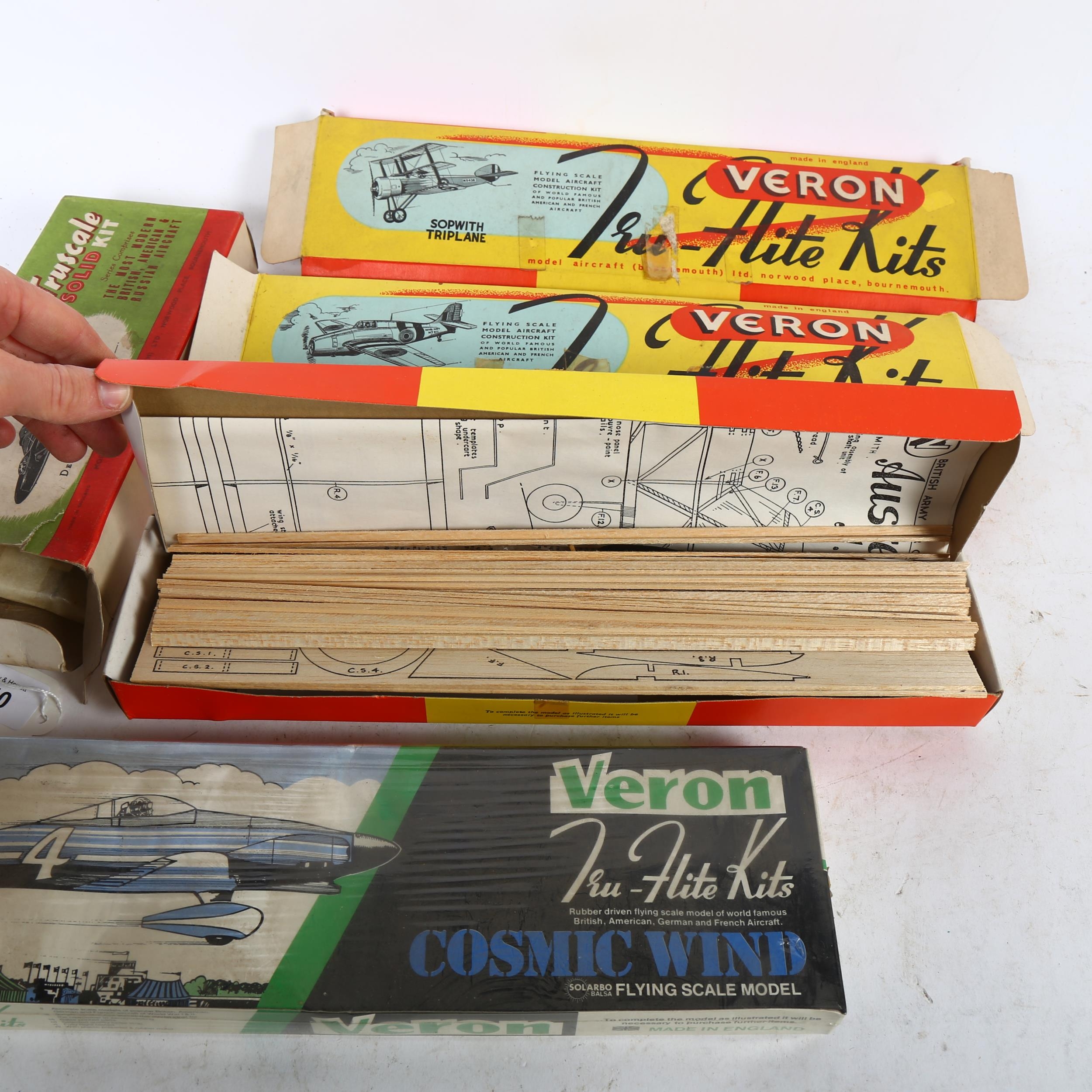 VERON, TRUFLITE MODEL KITS a group of boxed model airplane kits
