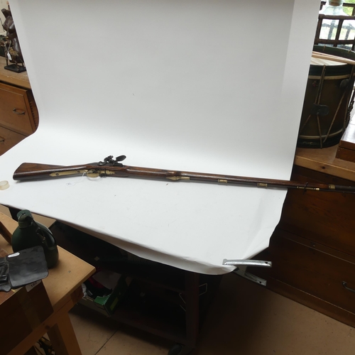 73 - *WITHDRAWN * DUBLIN CASTLE - an 18th/19th century rifle, barrel with GR and military cipher, L147cm,... 