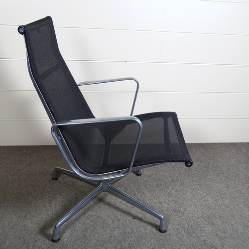 18 - A Vitra EA 116 aluminium group lounge chair with pellicle seat, with maker’s label and cast marks, t... 