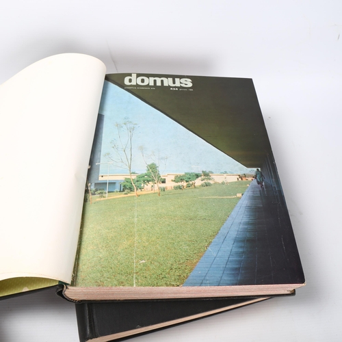 19 - Domus, Italian design journal (Furniture, Interiors, Graphics etc.) complete series for 1966 bound i... 