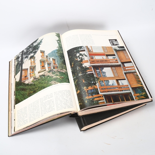 19 - Domus, Italian design journal (Furniture, Interiors, Graphics etc.) complete series for 1966 bound i... 