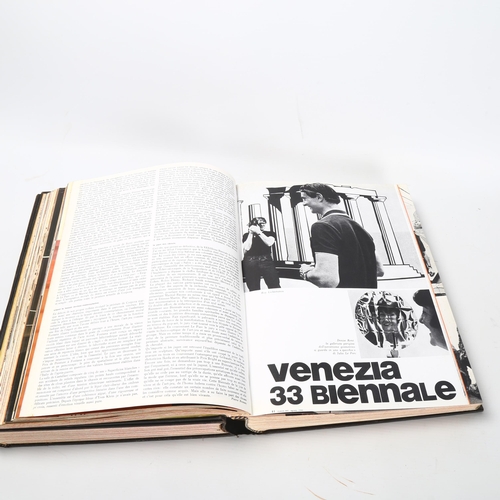 19 - Domus, Italian design journal (Furniture, Interiors, Graphics etc.) complete series for 1966 bound i... 