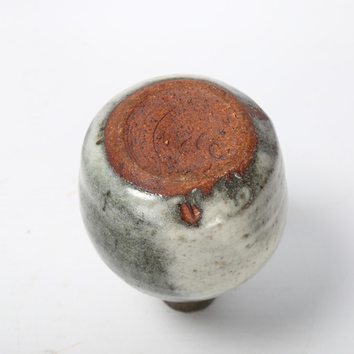 37 - Janet Leach (1918-1997), St Ives Pottery, a stoneware ovoid form vase and square section dish, potte... 