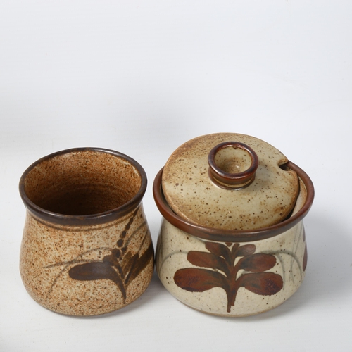 46 - David Leach (1911-2005), Lowerdown pottery, 5 pieces of stoneware studio pottery including a tenmoku... 