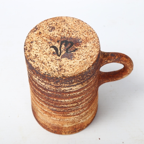 53 - Waistel Cooper (1921-2003), a studio pottery mug, signed to base, height 11cm