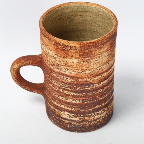 53 - Waistel Cooper (1921-2003), a studio pottery mug, signed to base, height 11cm