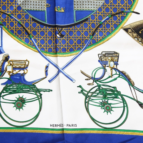 58 - Francois De La Perrier for Hermes, France, silk scarf, 