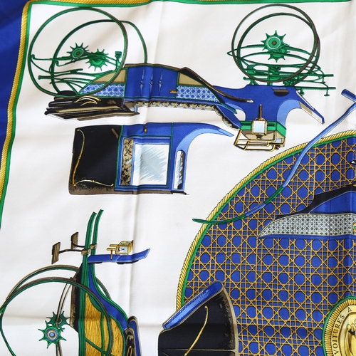 58 - Francois De La Perrier for Hermes, France, silk scarf, 