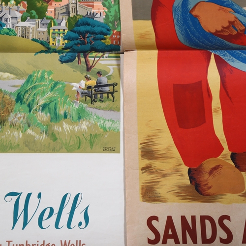 90 - Two 1940s' Railway Posters, artwork by Clodagh Sparrow, including Southern Rail poster for Tunbridge... 