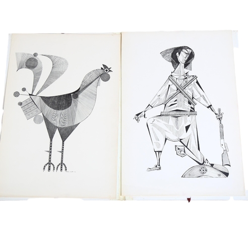 88 - Aldemir Martins (1922-2006), two 1950s' prints in artist folio, both 54 x 36.5cm