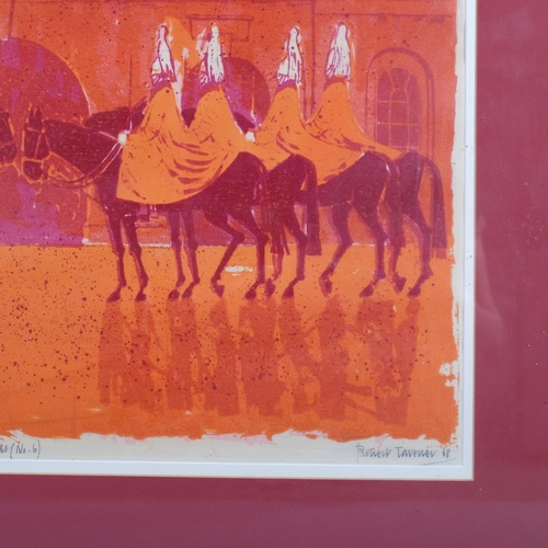 217 - Robert Tavener (1920 - 2004), Horse Guards (no. 6), screenprint, 1968, signed in pencil, no. 11/50, ... 