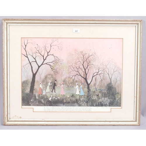 227 - Helen Bradley (1900 - 1979), It Was On An April Evening, colour print, signed in pencil, no. 11/75, ... 