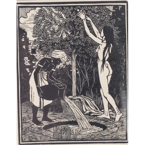 267 - Gwen Raverat (1885-1957), wood engraving on paper, Bathsheba, 15cm x 12 cm, mounted, glazed and fram... 