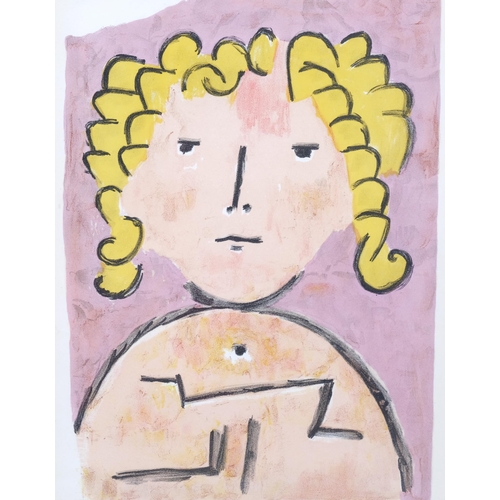 272 - Paul Klee (1879-1940), colour lithograph on Velin de Rives paper, Tete d’Enfant, 32cm x 23cm. Lithog... 