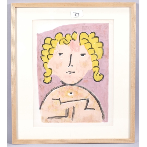 272 - Paul Klee (1879-1940), colour lithograph on Velin de Rives paper, Tete d’Enfant, 32cm x 23cm. Lithog... 