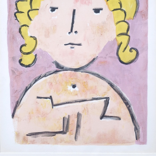 272 - Paul Klee (1879-1940), colour lithograph on Velin de Rives paper, Tete d’Enfant, 32cm x 23cm. Lithog... 