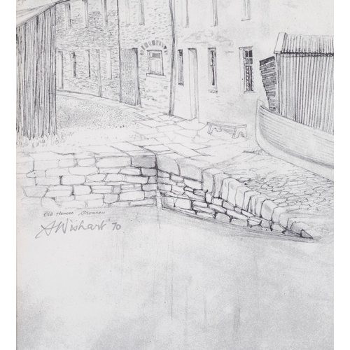 276 - Sylvia Wishart (1936-2008), signed print on paper, Old Houses, Stromness (1970), 22cm x 15.5cm, sign... 