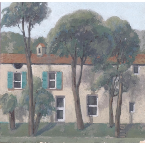 279 - Richard Wyndham Finch (1926-2011), oil on board, The Chateau, 20.5cm x 20.5cm