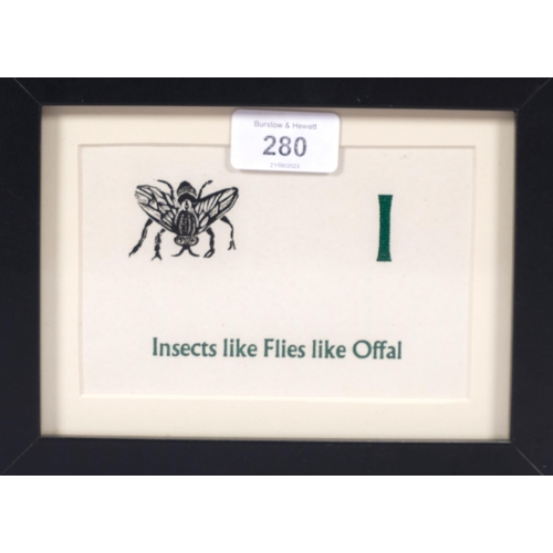 280 - Enid Marx (1902-1998), limited edition wood engraving on paper, Insects like Flies like Offal, from ... 