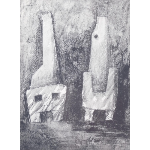 281 - Henry Moore (1898-1986), collotype on paper, Design for a Sculpture, 20.4cm x 14.5cm, mounted, glaze... 