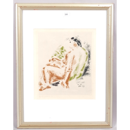 296 - Andre Masson, seated nude, original lithograph circa 1950s, signed in pencil, no. 5/40, image 34cm x... 