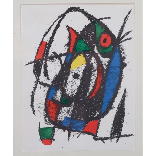 300 - Joan Miro, abstract, original lithograph for Miro Vol 2 no. 4, 31cm x 24cm, framed