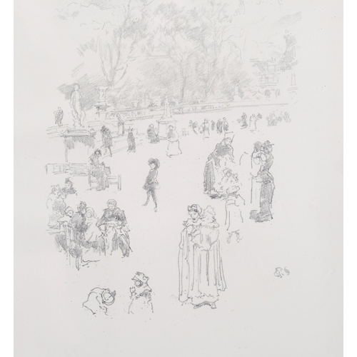 305 - James Mcneil Whistler, Bebes in Luxembourg Gardens, lithograph, Art Journal issue 1894, 26cm x 21cm,... 