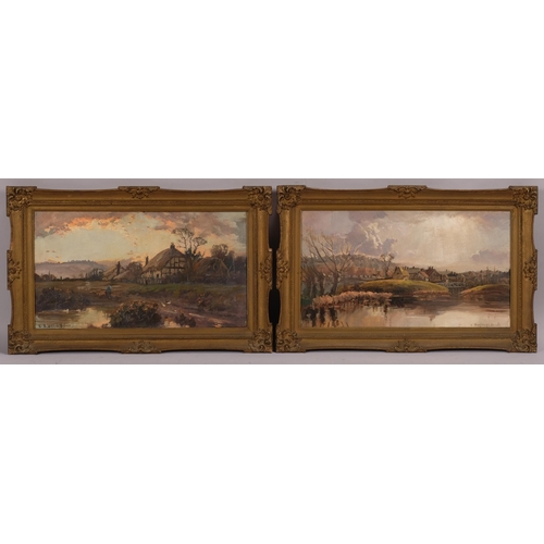 309 - Louis Burleigh Bruhl (1861 - 1942), pair of rural landscapes, at Upper Bullingham Hereford, and unde... 