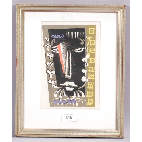 315 - John Piper, Prometheus, lithograph, published circa 1950s, unsigned, image, 21cm x 13cm, framed