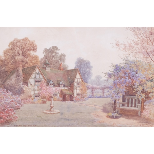 318 - James Matthews, at West Burton Sussex, watercolour, signed, 33cm x 51cm, framed