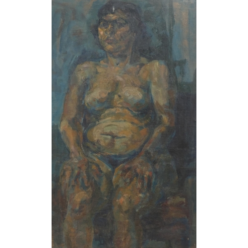 345 - Roland Jarvis (1927 - 2016), 2 large oils on canvas, nude life studies, 127cm x 76cm (50