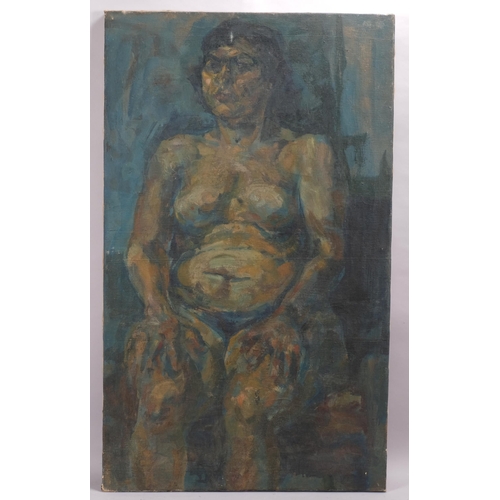 345 - Roland Jarvis (1927 - 2016), 2 large oils on canvas, nude life studies, 127cm x 76cm (50