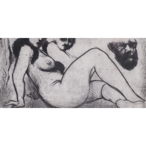 353 - Douglas Portway (1922-93), South African, female nude, etching, signed in pencil, no. 4/6, plate 8.5... 