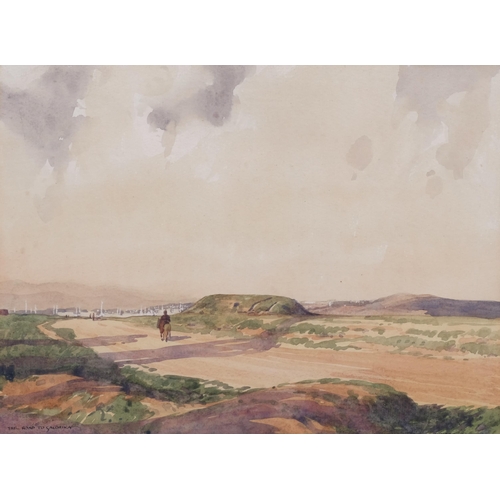 355 - Robert Houston (1891 - 1940), the road to Salonika, watercolour, signed and dated 1918, 24cm x 32cm,... 