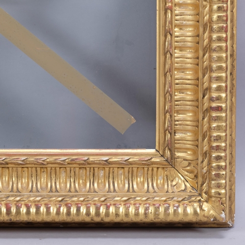 358 - A 19th century gilt-gesso picture frame, inside measurements 39cm x 46cm